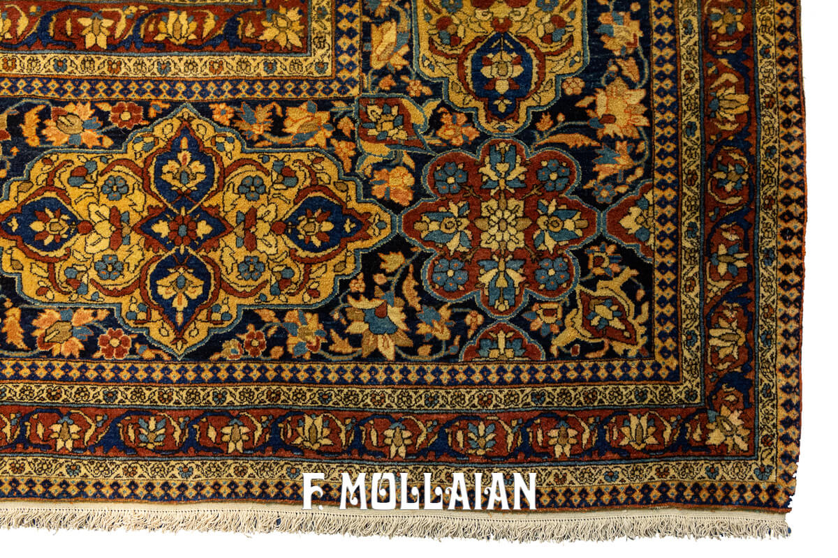 Tappeto Antico Kashan Mohtasham Colore Rosso n°:60108315